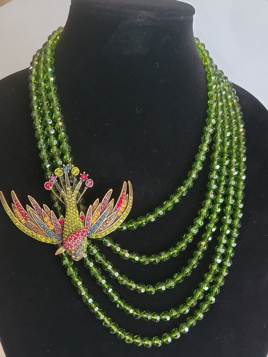 Heidi Daus Jewelry - HEIDI DAUS "FOR THE BIRDS" BIRD-DESIGN SWAROVSKI CRYSTAL MULTISTRAND NECKLACE